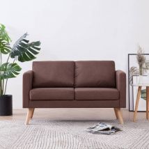 Design In - Canapé à 2 places,Sofa pour Salon,Banquette Tissu Marron CFW54293