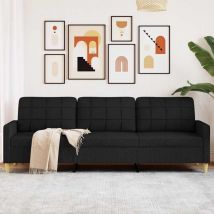 Maisonchic - Canapé à 3 places, Canapé droit, Banquette Sofa de Salon Noir 210 cm Tissu WFE882326 Maison Chic