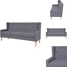 Canapé à 3 places tissu gris - Canapé Trois Places - Canapé Gris - Canapé Moderne - Canapé Design - Canapé Confortable