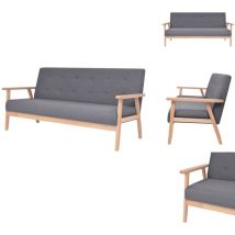Canapé à 3 places Tissu Gris foncé - Canapé Trois Places - Canapé Gris - Canapé Moderne - Canapé Design - Canapé Confortable