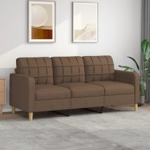 Design In - Canapé à 3 places,Sofa pour Salon,Banquette Marron 180 cm Tissu CFW46414
