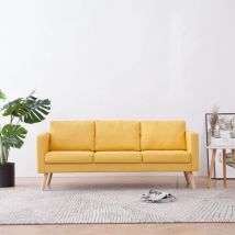 Design In - Canapé à 3 places,Sofa pour Salon,Banquette Tissu Jaune CFW65731
