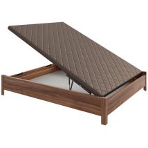 Aznar - Canapé Abatible Arcón de madera con patas y tirador embutido altura 34 cm 160x200 cm - Bellota