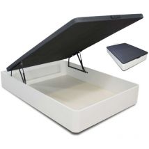 Canape abatible Atenas blanco/gris de 105x190cm.