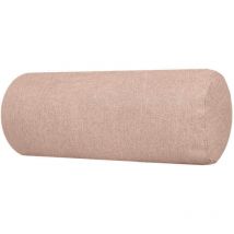 Aznar - Almohada rulo cojin decorativo de poliuretano firmeza alta Beige - 45X20 cm