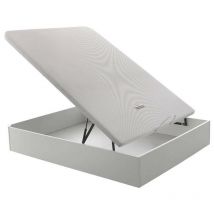 Relax - Canapé Abatible Musa 3D gran capacidad alturas 38/32 cm Blanco - 105x190 cm - Altura 32 cm