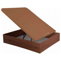 Relax - Canapé Abatible Musa 3D gran capacidad alturas 38/32 cm 105x190 cm - Cerezo - Altura 32 cm