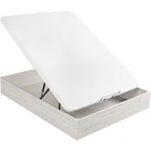 Canapé Abatible Storage Bed What The Sleep Tapa 3D, Montaje y Retirada Usado Incluido, 2 esquinas Redondeadas, Alta Durabilidad, Glaciar 120x190