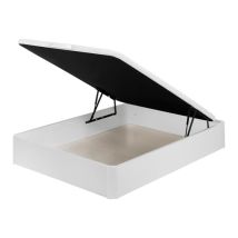 Canapé abatible blanco gran capacidad 105x190 cm – Madera 30 mm – Hueco útil 27 cm – Altura total 35 cm
