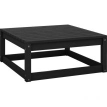 Repose-pied de jardin 70x70x30 cm noir bois de pin solide Vidaxl