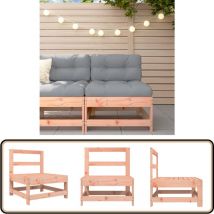Canapé central de jardin bois massif douglas - Canapé De Jardin - Mobilier De Jardin - Canapé Extérieur - Design à Lattes - Bois De Douglas