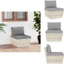 Maison Chic - Canapé central palette de jardin avec coussins Épicéa imprégné - Canapé Jardin - Canapé Palettes - Mobilier De Jardin - Canapé En Bois