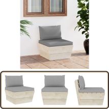 Canapé central palette de jardin avec coussins Épicéa imprégné - Canapé Jardin - Canapé Palettes - Mobilier De Jardin - Canapé En Bois - Ameublement