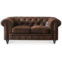 Intensedeco - Canapé Chesterfield 2 Places Vintage