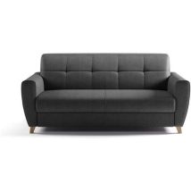 Canapé Convertible Express 3 Places Sky - Tissu Anthracite - 192 X 100 X 88 Cm