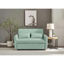 Deco In Paris - kalaya - Canapé convertible scandinave en tissu vert d'eau kalaya
