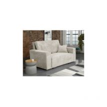 Tendencio - Canapé convertible stario 2 Places en velours côtelé beige