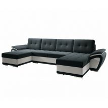 Canapé d'angle Arvada 115, Rico 14 + Soft 17, Fonction de couchage, Boîte de literie, 336x157x97cm, 0