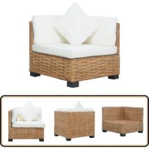 Canapé d'angle avec coussins Rotin naturel - Canapé D'angle - Rotin Naturel - Mobilier De Jardin - Salon - Véranda