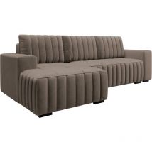 Mobilier1 - Canapé d'angle Columbus 154, Manila 05, Fonction de couchage, Boîte de literie, 240x140x85cm, 0