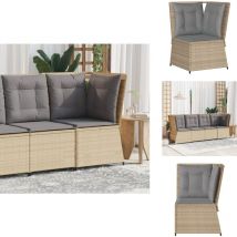 Canapé d'angle de jardin avec coussins beige résine tressée - Canapé De Jardin - Canapés De Jardin - Canapé D'angle De Jardin - Canapé D'angle