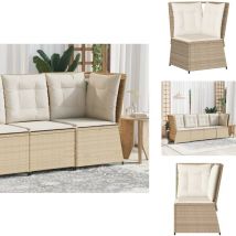 Canapé d'angle de jardin avec coussins beige résine tressée - Canapé De Jardin - Canapés De Jardin - Canapé D'angle De Jardin - Canapé D'angle