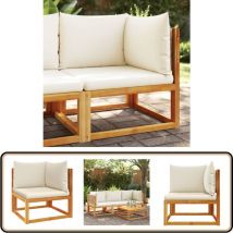Canapé d'angle de jardin avec coussins bois massif d'acacia - Canapé De Jardin - Canapé D'angle - Mobilier De Jardin - Meubles De Jardin - Acacia