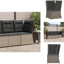 Canapé d'angle de jardin avec coussins gris résine tressée - Canapé De Jardin - Canapés De Jardin - Canapé D'angle De Jardin - Canapé D'angle