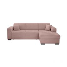 Canapé d'Angle Droit Convertible "Harlan" 262cm Vieux Rose