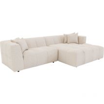 Vente-unique - Canapé d'angle droit en tissu beige naemia de Maison Céphy