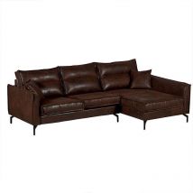 Pier Import - Canapé d'angle droit havane epika