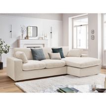 BOBOCHIC - Canapé d'angle réversible compact BELAIR Beige