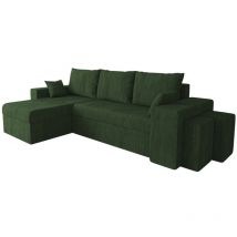 Canapé d'angle Memphis 138, Poso 14, Fonction de couchage, Boîte de literie, 256x139x80cm, 0