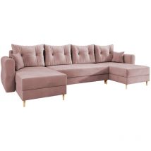 Canapé d'angle Veldala 103, Manila 09, Fonction de couchage, Boîte de literie, 310x138x85cm, 0