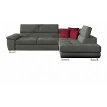 Canapé d'angle Comfivo 166, Soft 029 + Uttario Velvet 2971 + Kronos 02, Fonction de couchage, Boîte de literie, 270x202x71cm, 0