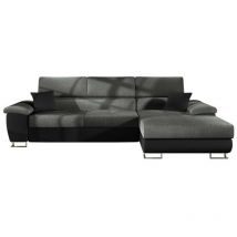 Canapé d'angle Comfivo 192, Soft 011 + Lux 06 + Soft 011, Fonction de couchage, Boîte de literie, 275x170x71cm, 0