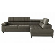 Canapé d'angle Comfivo 207, Velo 625, Fonction de couchage, Boîte de literie, 264x203x73cm, 0