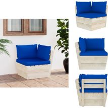 Maison Chic - Canapé d'angle palette de jardin avec coussins Épicéa imprégné - Canapé D'angle - Canapé Jardin - Mobilier De Jardin - Meubles De