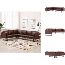 Vidaxl - Canapé d'angle similicuir marron - Canapé D'angle - Canapés D'angle - Canapé - Canapés
