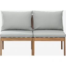 Canapé de jardin modulable 2 pièces en bois d'acacia Filips SKLUM Gris Clair