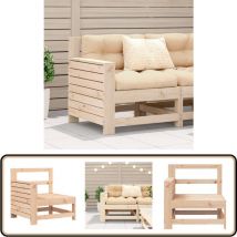 Canapé de jardin accoudoir 69x62x70,5 cm bois massif de pin - Canapé De Jardin - Mobilier De Jardin - Meubles De Jardin - Canapé Extérieur - Canapé