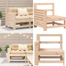 Canapé de jardin accoudoir 69x62x70,5 cm bois massif de pin - Canapé De Jardin - Mobilier De Jardin - Meubles De Jardin - Canapé Extérieur - Canapé