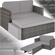 Canapé de jardin corfou modulable - gris