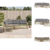 Vidaxl - Canapé de jardin et coussins et repose-pied en forme de l rotin - Canapé De Jardin - Canapés De Jardin - Canapé D'extérieur - Canapé De