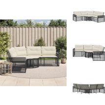 Canapé de jardin et coussins et repose-pied en forme de L rotin - Canapé De Jardin - Canapés De Jardin - Canapé D'extérieur - Canapé De Jardin En