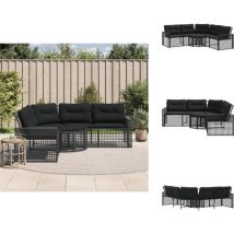 Canapé de jardin et coussins et repose-pied en forme de l rotin - Canapé De Jardin - Canapés De Jardin - Canapé D'extérieur - Canapé De Jardin En