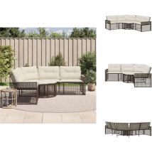 Vidaxl - Canapé de jardin et coussins et repose-pied en forme de l rotin - Canapé De Jardin - Canapés De Jardin - Canapé D'extérieur - Canapé De