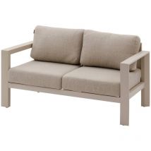 Canapé de jardin Évasion argile 2 places en aluminium et oléfine - Hespéride