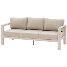 Canapé de jardin Évasion argile 3 places en polyester et aluminium - Hespéride