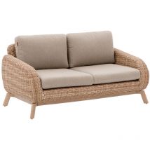 Hesperide - Canapé de jardin Manissa honey & beige 2 places en aluminium et polyester - Hespéride